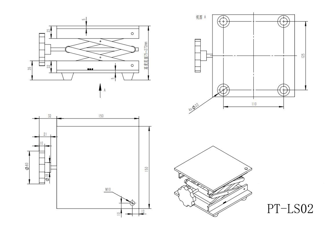 PT-LS01實(shí)驗(yàn)室用手動(dòng)不銹鋼升降臺(tái)、小型升降平臺(tái) 、簡(jiǎn)易升降臺(tái)